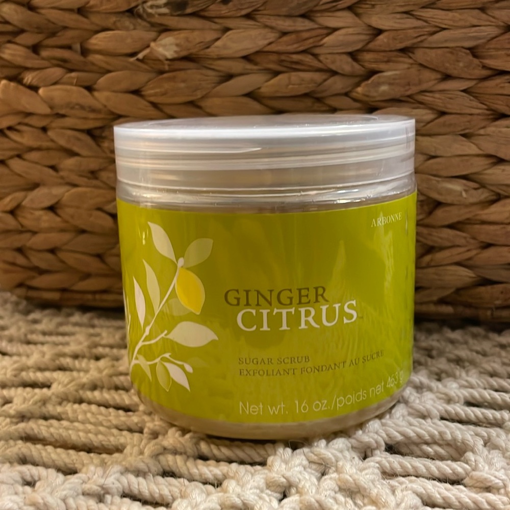 Arbonne ginger citrus sugar scrub